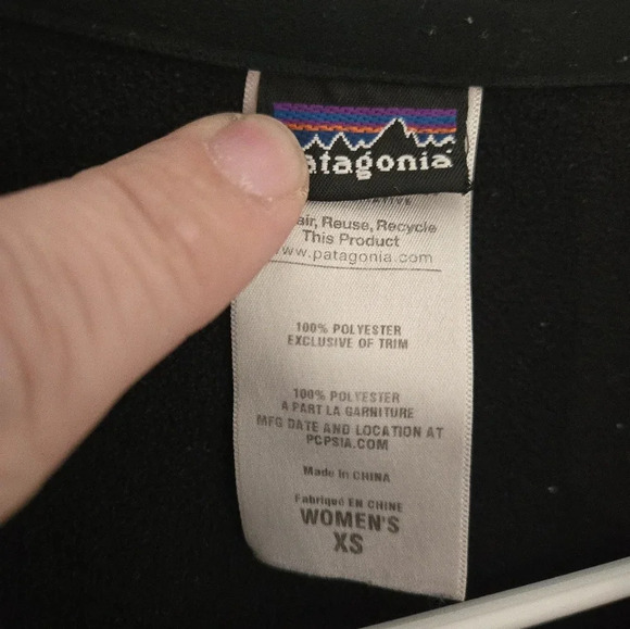 Patagonia Womens Fleece 1/2 Zip Pullover Sweater Black XS X-Small Serpa Soft - Picture 2 of 6